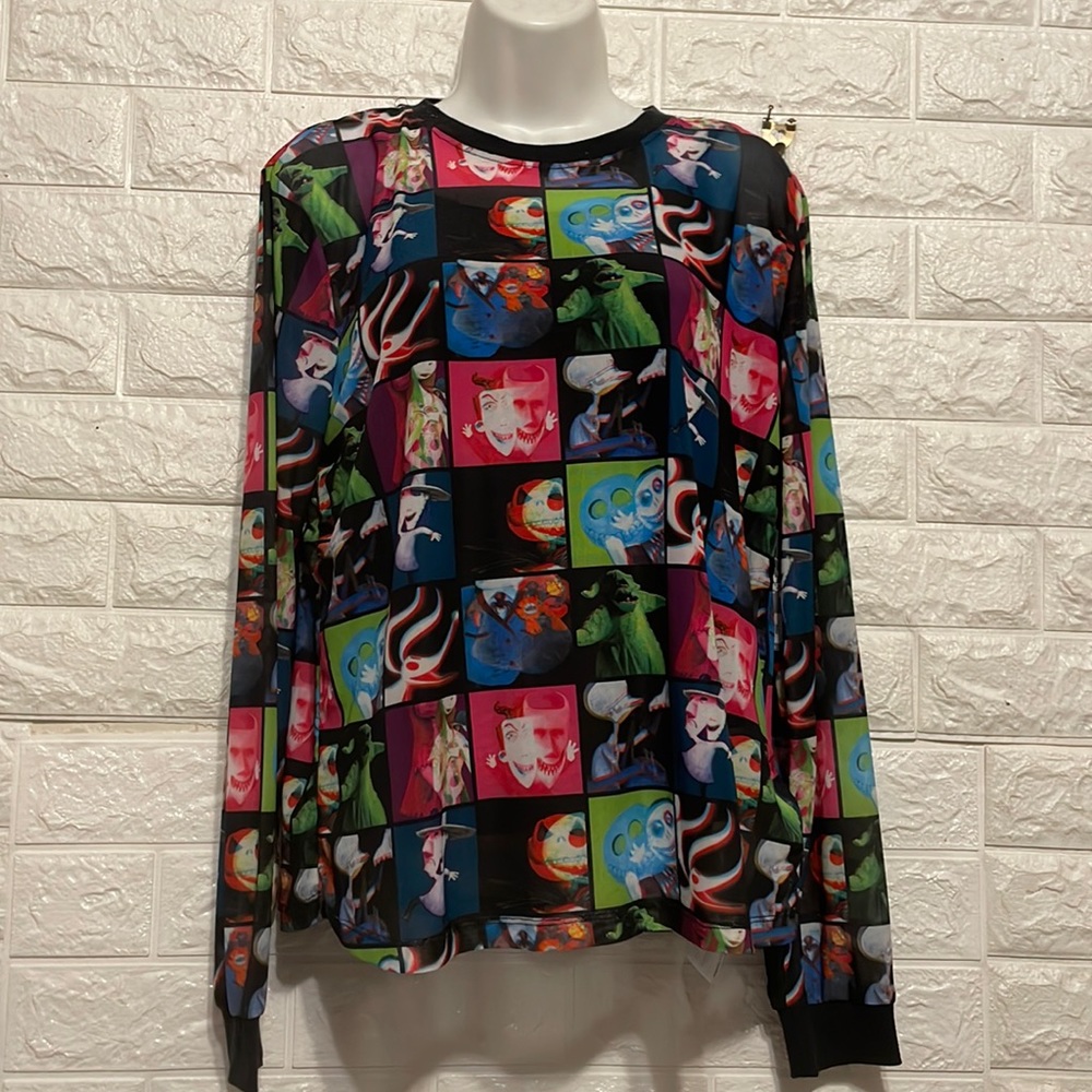 Sheer Long sleeve top Nightmare before Christmas